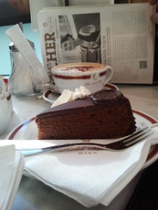 Sacher cafe for Sacher-Torte and Cappuccino